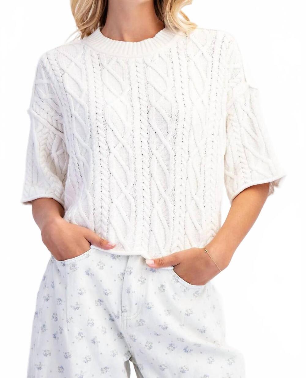 NEW COTIERRA oversized sweater top in white